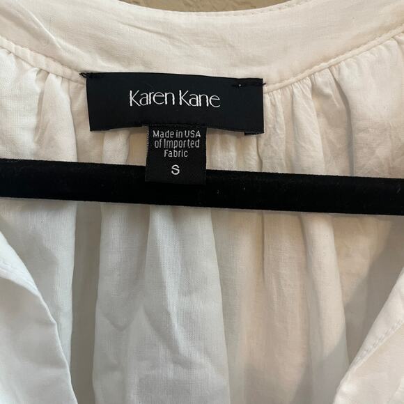 Karen Kane Full Bloom Tassel Embroidered Floral Mini Dress White Size S - Picture 6 of 9